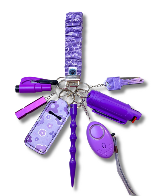 MAX Scrunchie Wristlet: Purple Violet Roses